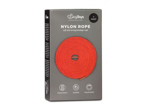Czerwona nylonowa lina do bondage EasyToys 5m