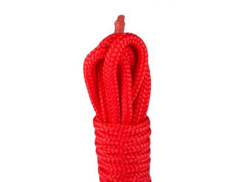 Czerwona nylonowa lina do bondage EasyToys 5m - 3