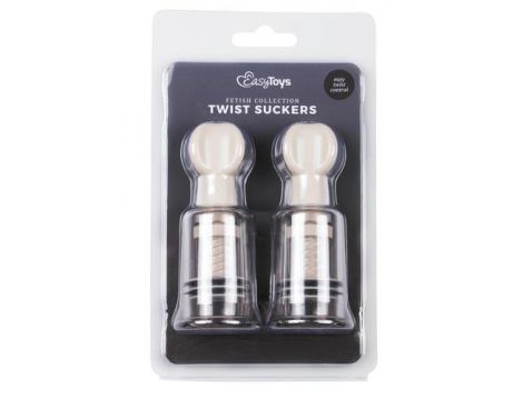 Pompki na sutki i łechtaczkę EasyToys transparentne małe 10 cm 2 szt