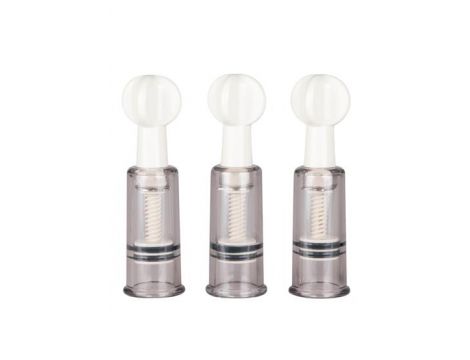 Zestaw pompek na sutki i łechtaczkę EasyToys przezroczysty 3 szt 10 cm - 3