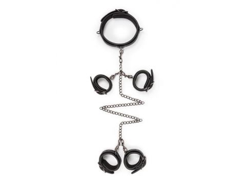 Zestaw kajdanek z obrożą EasyToys czarny - 4