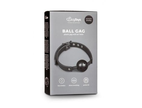 Knebel z kulką PVC EasyToys regulowany czarny