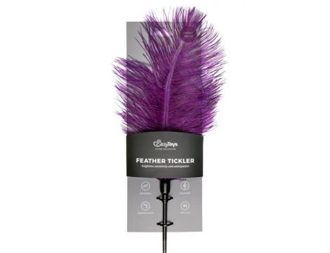 Pejcz z piórkiem EasyToys fioletowy 54 cm