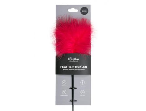 Pejcz z piórkami czerwony EasyToys 44 cm