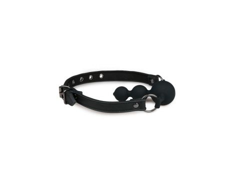 Knebel piłkowy silikonowy z koralikami EasyToys czarny 10 cm - 3