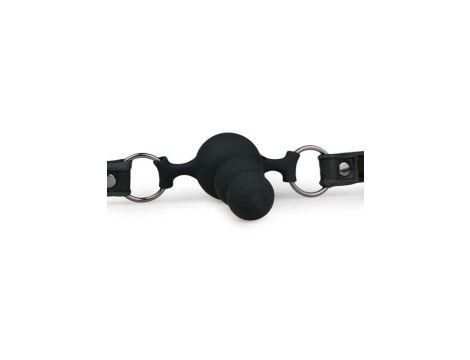 Knebel piłkowy silikonowy z koralikami EasyToys czarny 10 cm - 4