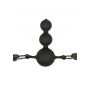 Knebel piłkowy silikonowy z koralikami EasyToys czarny 10 cm - 6