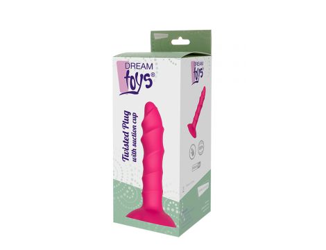 Korek analny skręcony silikonowy Cheeky Love z przyssawką 17 cm - 4