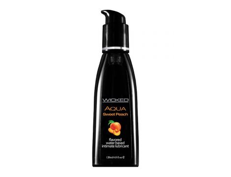 Lubrykant wodny smakowy brzoskwiniowy Wicked Aqua 120 ml - 2