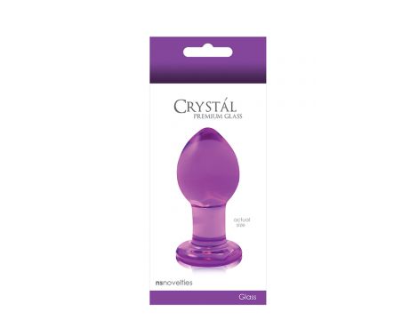 Plug analny szklany NS Novelties Crystal fioletowy - 3