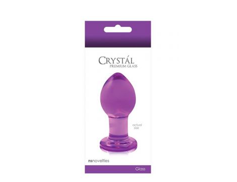 Plug analny szklany NS Novelties Crystal fioletowy - 2