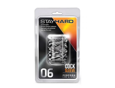 Nakładka na penisa TPE Stay Hard Blush przezroczysta 2 5 cm - 2