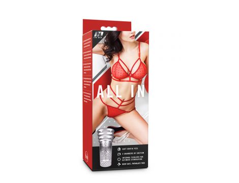 Masturbator otwarty All In Clear Blush TPE - 4