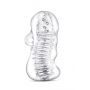 Masturbator M For Men Hand Tool przezroczysty TPE 11 cm - 3