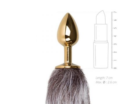 Korek analny z lisim ogonem EasyToys złoty 40 cm - 3
