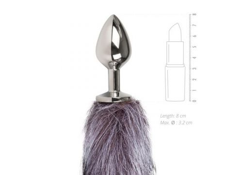 Korek analny z lisim ogonem EasyToys srebrny - 3