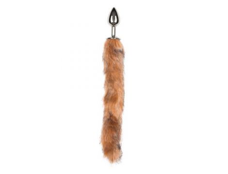 Korek analny metalowy z lisim ogonem EasyToys srebrny - 2