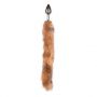 Korek analny metalowy z lisim ogonem EasyToys srebrny - 3