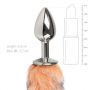 Korek analny metalowy z lisim ogonem EasyToys srebrny - 4