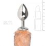 Korek analny metalowy z lisim ogonkiem EasyToys srebrny 35 cm - 4