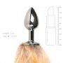 Korek analny z lisim ogonem EasyToys srebrny aluminiowy - 4