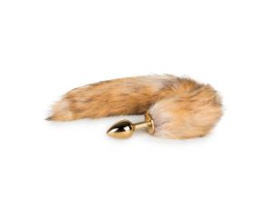 Korek analny z lisim ogonem EasyToys złoty 42 cm