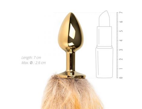 Korek analny z lisim ogonem EasyToys złoty 42 cm - 3