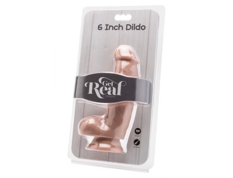 Realistyczne dildo z jajami ToyJoy 15 cm jasny odcień skóry - 2
