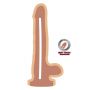 Dildo z jądrami ToyJoy dual density 18 cm jasny - 6