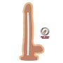 Dildo z jądrami ToyJoy dual density 18 cm jasny - 5