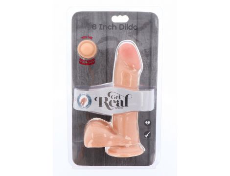 Dildo o podwójnej gęstości ToyJoy jasny 20 cm z jądrami - 4