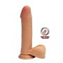 Dildo o podwójnej gęstości ToyJoy jasny 20 cm z jądrami - 3