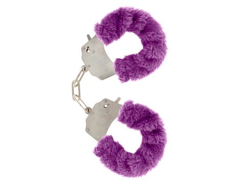 Regulowane kajdanki futrzane ToyJoy fioletowe - 4