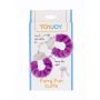 Regulowane kajdanki futrzane ToyJoy fioletowe - 4