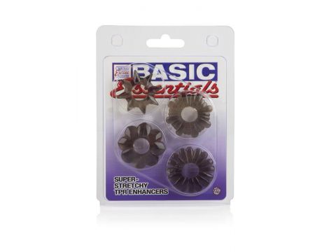 Pierścień erekcyjny Calexotics Basic Essentials 4 szt TPR szary - 2