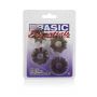 Pierścień erekcyjny Calexotics Basic Essentials 4 szt TPR szary - 3