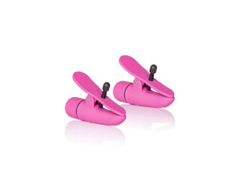 Wibrujące klamry na sutki Nipplettes Calexotics różowe 7 cm - 3