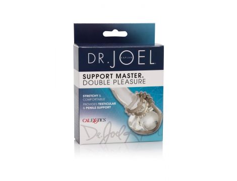 Pierścień erekcyjny Support Master Double Pleasure szary TPR 6.3 cm - 2