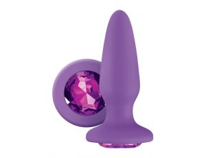 Korek analny Glams Gem Plug fioletowy silikonowy 10.5 cm