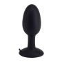Korek analny Roll Play Large silikonowy czarny z wirującą kulką - 2