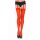 Pończochy plus size przezroczyste czerwone Leg Avenue