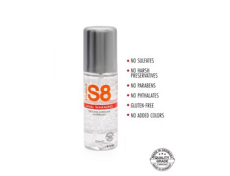 Lubrykant analny rozgrzewający Stimul8 S8 125 ml - 2