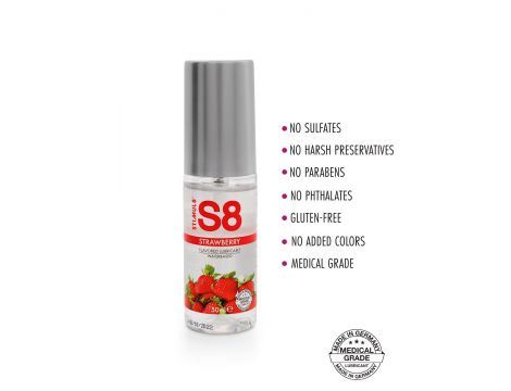 Lubrykant wodny smakowy S8 truskawkowy 50ml - 2