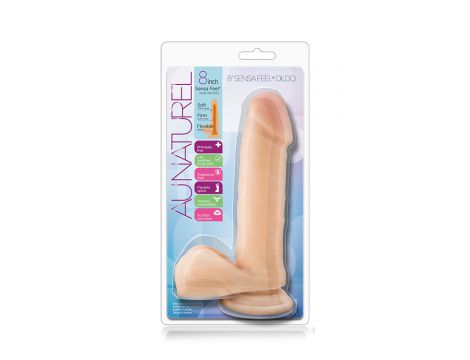 Dildo realistyczne Au Naturel Sensa Feel Blush beżowy 8 inch TPE - 4