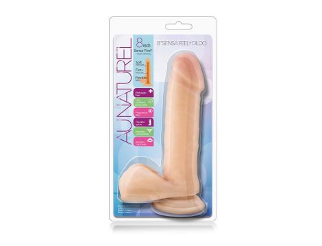 Dildo realistyczne Au Naturel Sensa Feel Blush beżowy 8 inch TPE