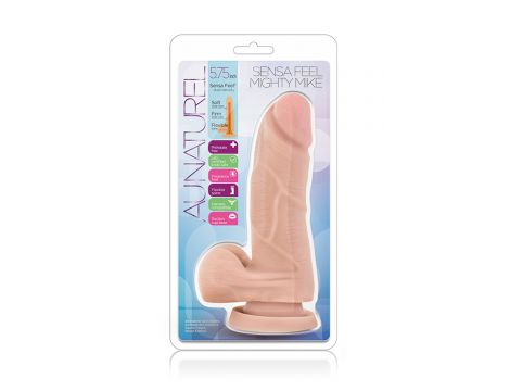 Dildo realistyczne Blush Mighty Mike beżowe 14 cm - 3