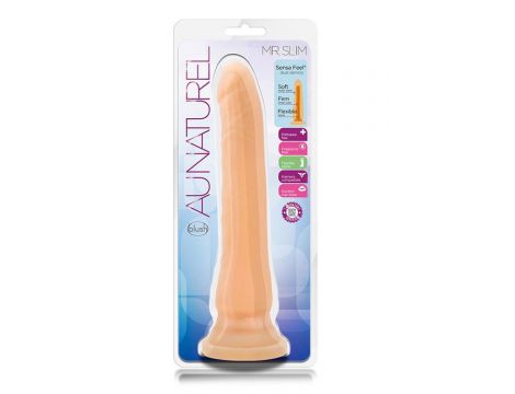 Dildo realistyczne Au Naturel Mr Slim beżowe z przyssawką