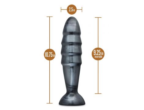 Korek analny Jet Destructor Blush carbon metaliczny 27 cm - 5