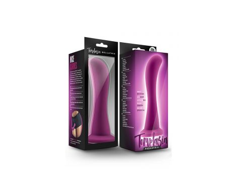 Dildo silikonowe zakrzywione Blush Temptasia Bellatrix śliwkowe 15 cm - 4