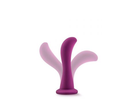 Dildo silikonowe zakrzywione Blush Temptasia Bellatrix śliwkowe 15 cm - 5